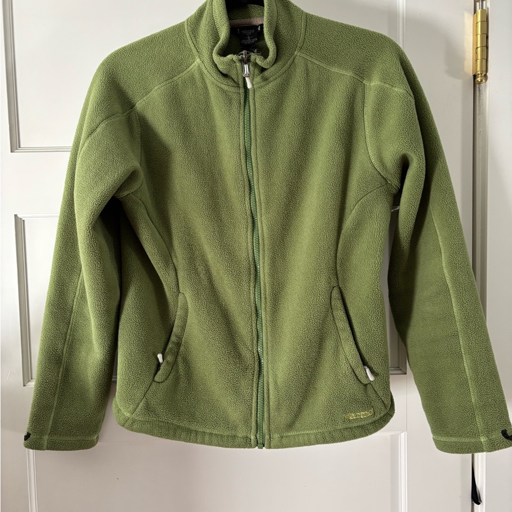 Green Fleece Zip-Up Jacket